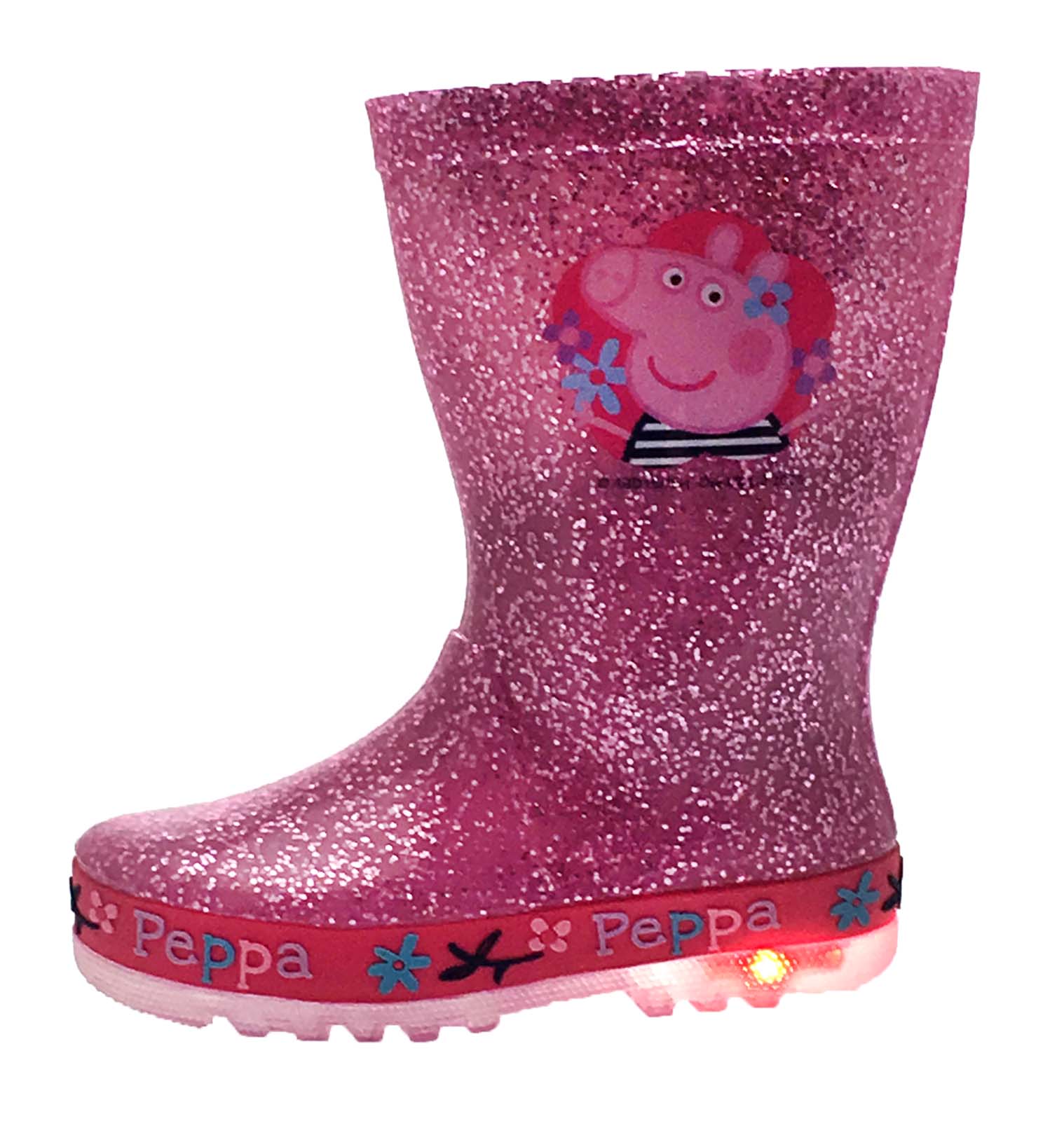 Kids Character Flashing Light Up Wellington Boots Rain Wellies Boys